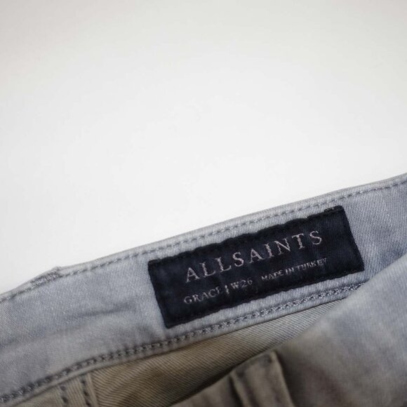 All Saints Women's Grace Skinny Jeans Size 26 Gray Mid Rise 29" Inseam Stretch - Picture 4 of 7